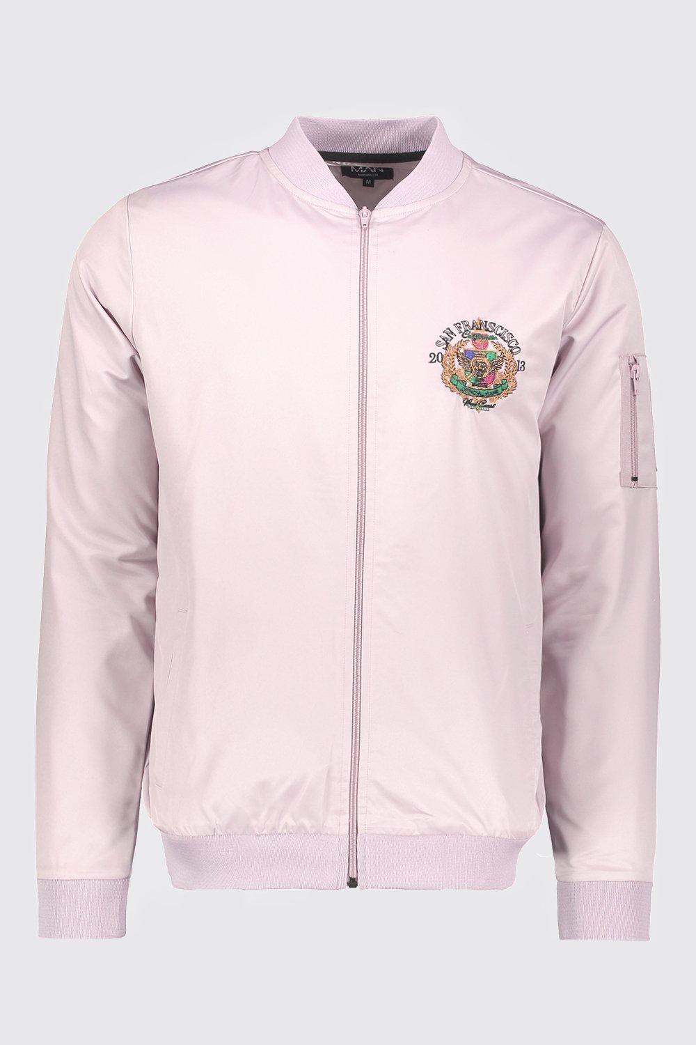 boohoo pink bomber jacket